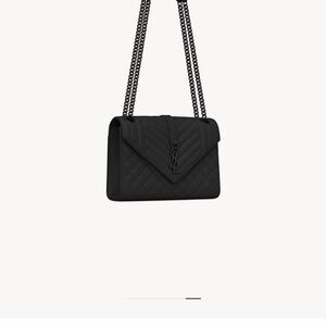 Saint Laurent Black Quilted Shoulder Bag